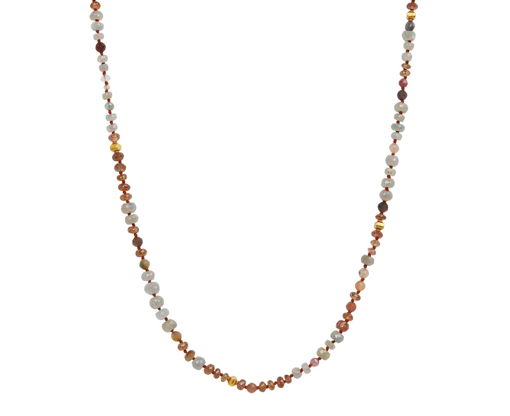 Lena Skadegard Garnet and Pink Tourmaline Beaded Necklace