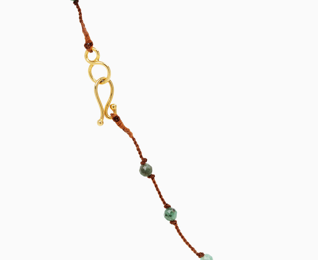 Lena Skadegard Emerald Petal Necklace - Closure