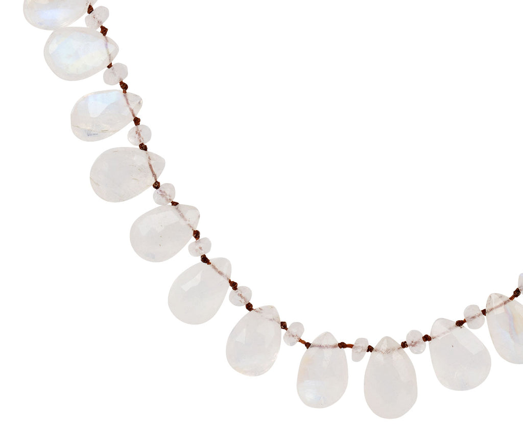 Lena Skadegard Moonstone Petal Necklace - Closeup