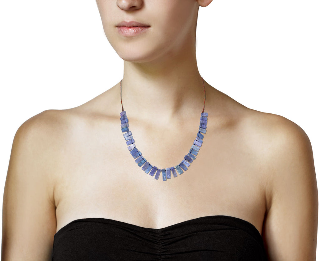 Kyanite Petal Necklace
