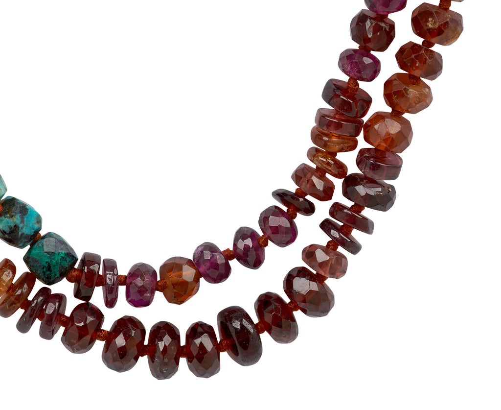Lena Skadegard Multi Gem Beaded Necklace - closeup