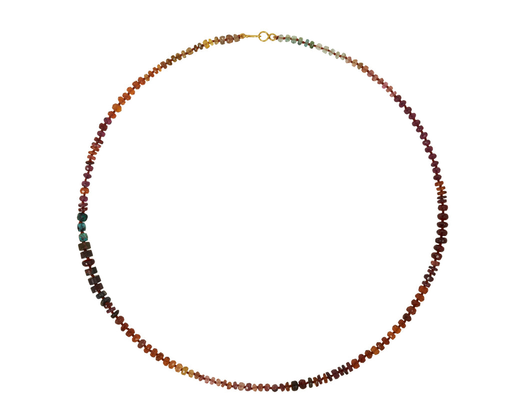 Lena Skadegard Multi Gem Beaded Necklace - top down