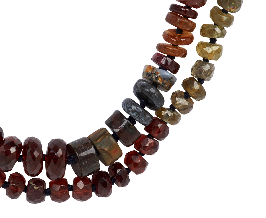 Lena Skadegard Multi Gem Beaded Necklace - closeup