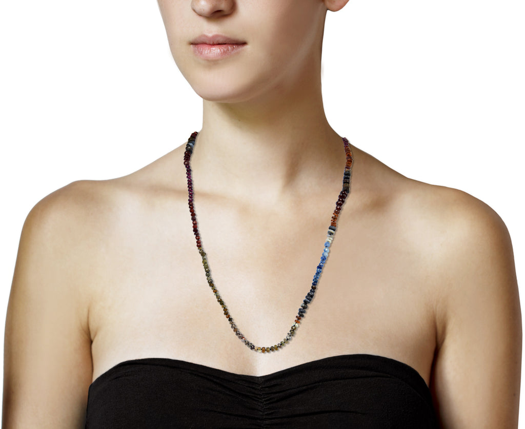 Lena Skadegard Multi Gem Beaded Necklace - profile