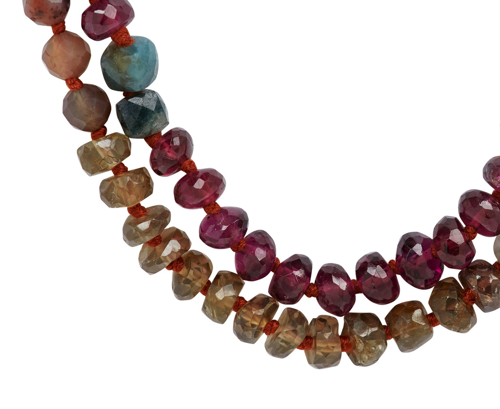 Lena Skadegard Multi Gem Beaded Necklace - closeup