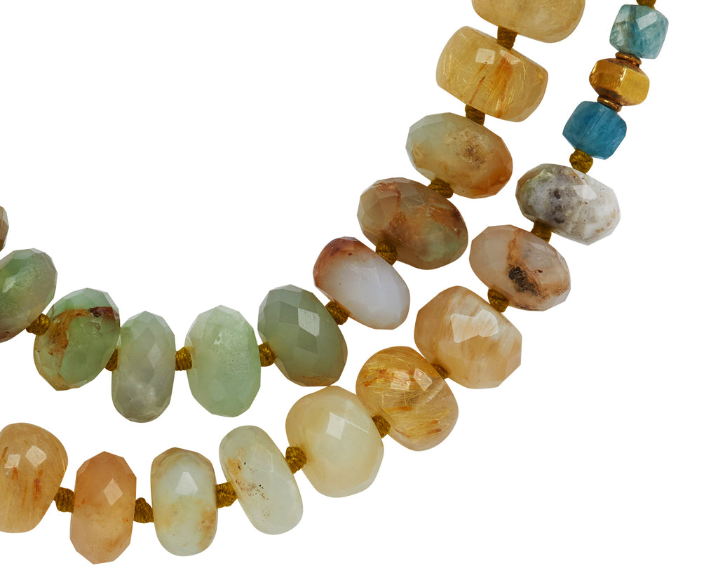 Lena Skadegard Multi Gem Beaded Necklace - closeup