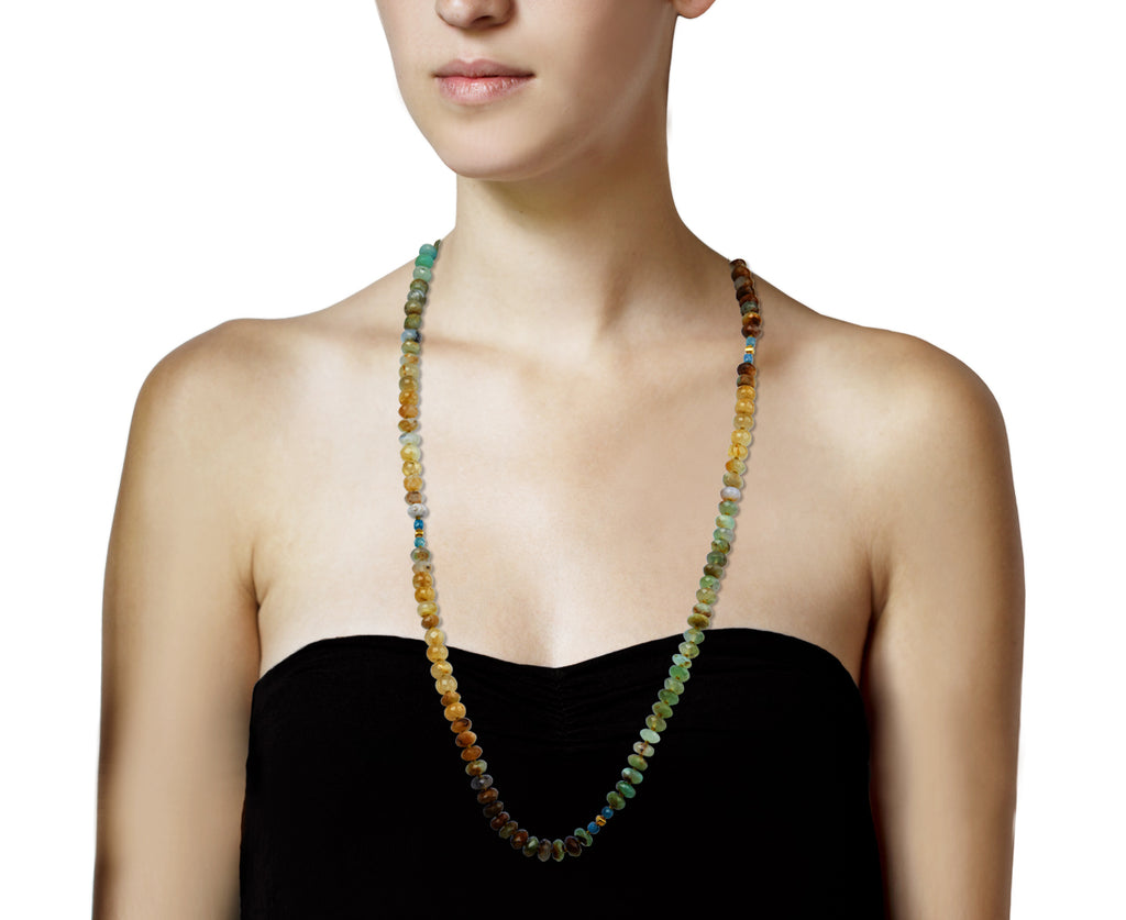 Lena Skadegard Multi Gem Beaded Necklace - profile