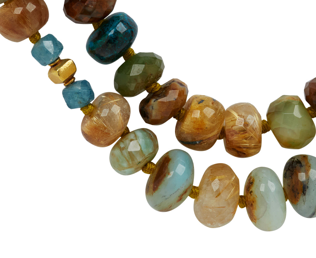 Lena Skadegard Multi Gem Beaded Necklace - closeup