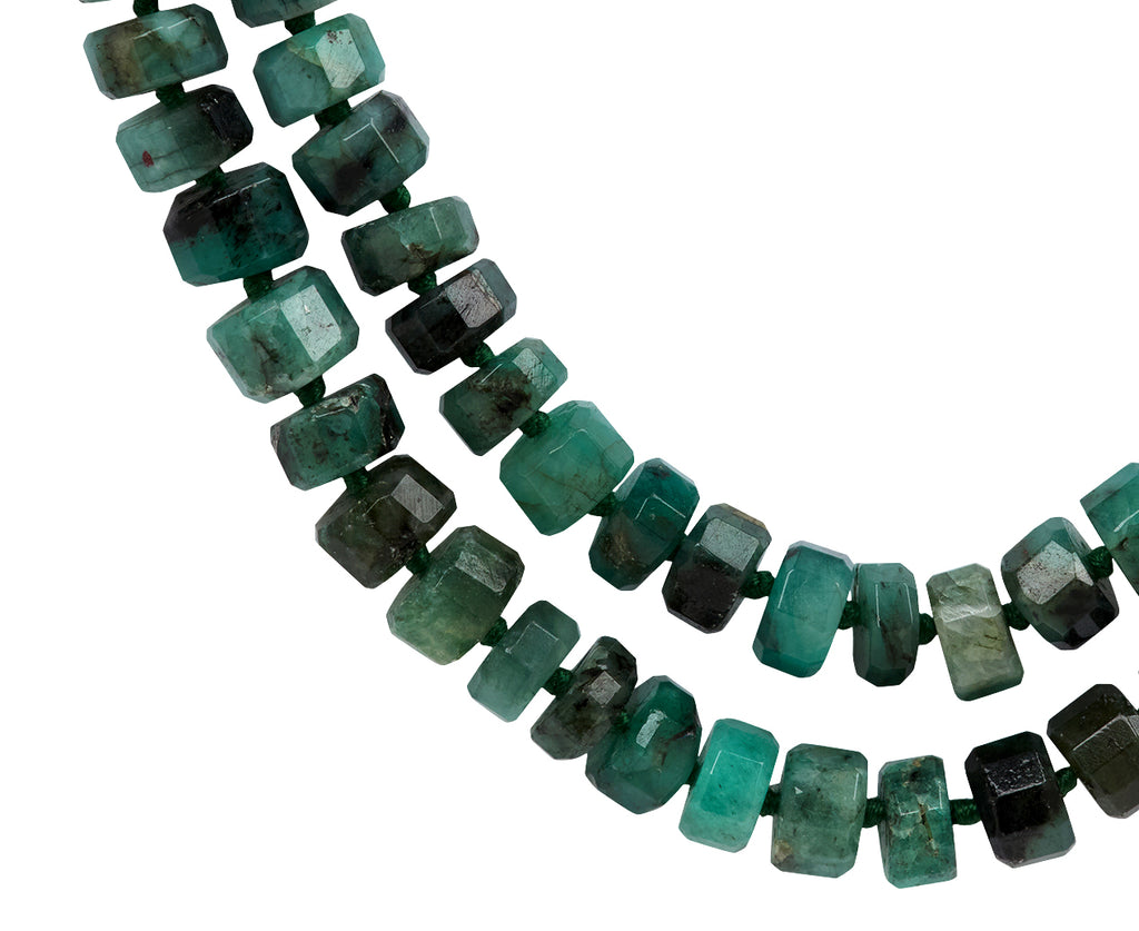Lena Skadegard Emerald Beaded Necklace - closeup