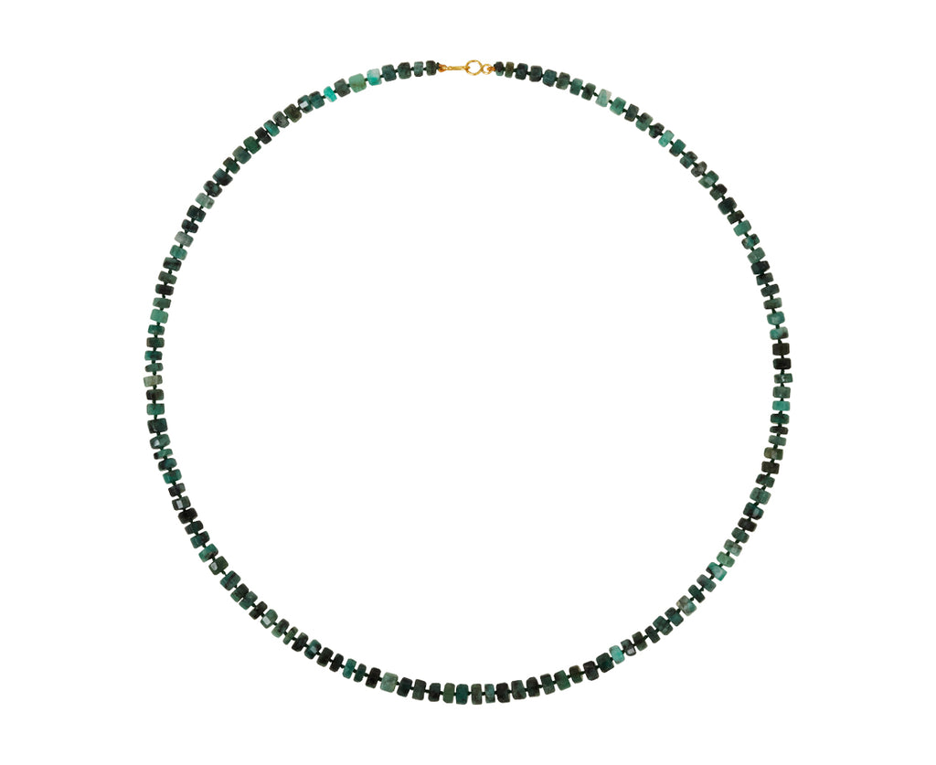 Lena Skadegard Emerald Beaded Necklace - top down