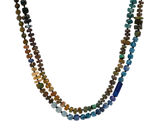 Lena Skadegard Multi Gem Beaded Necklace - doubled