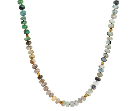 Lena Skadegard Peruvian Opal and Rutilated Quartz Necklace