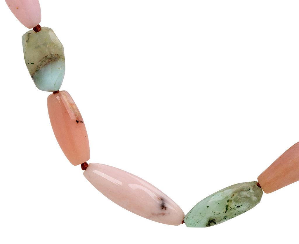 Lena Skadegard Pink and Peruvian Opal Necklace - Closeup