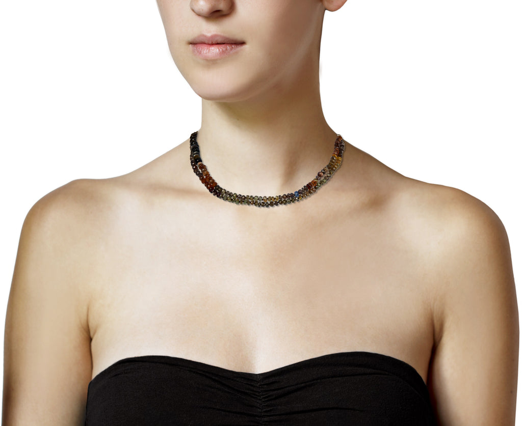Lena Skadegard Multi Gem Beaded Necklace - profile
