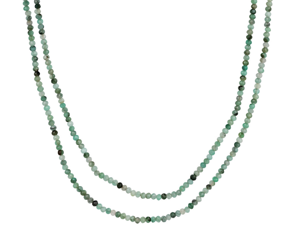 Lena Skadegard Emerald Beaded Necklace - Doubled