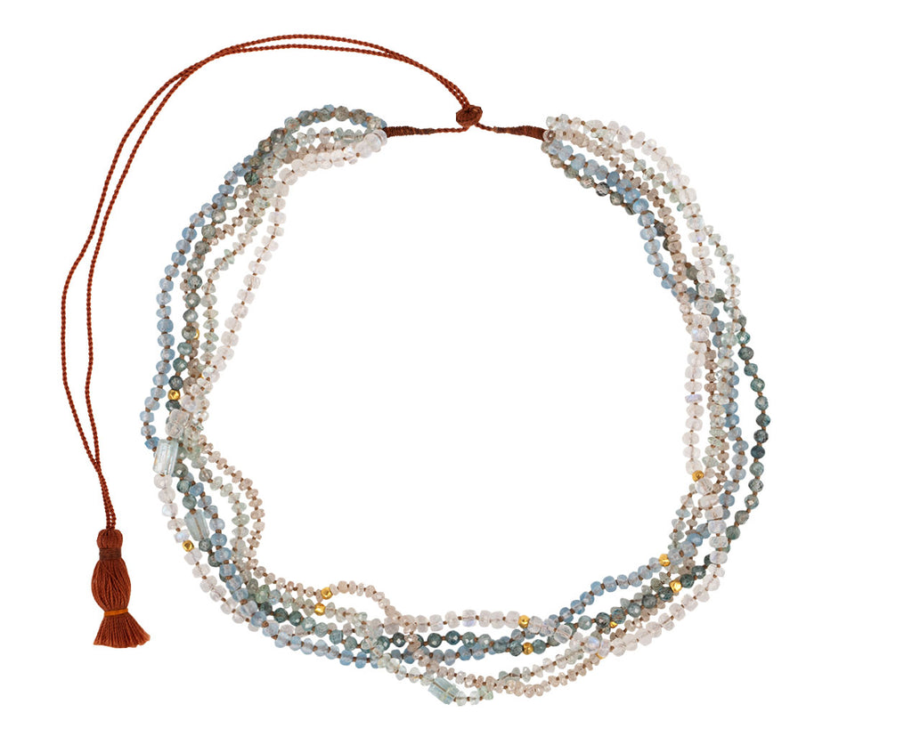 Lena Skadegard Multi Gem Beaded Necklace - Top Down