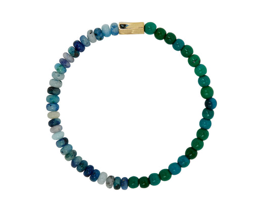 Luis Morais Twisted Tube and Multi Gem Beaded Bracelet