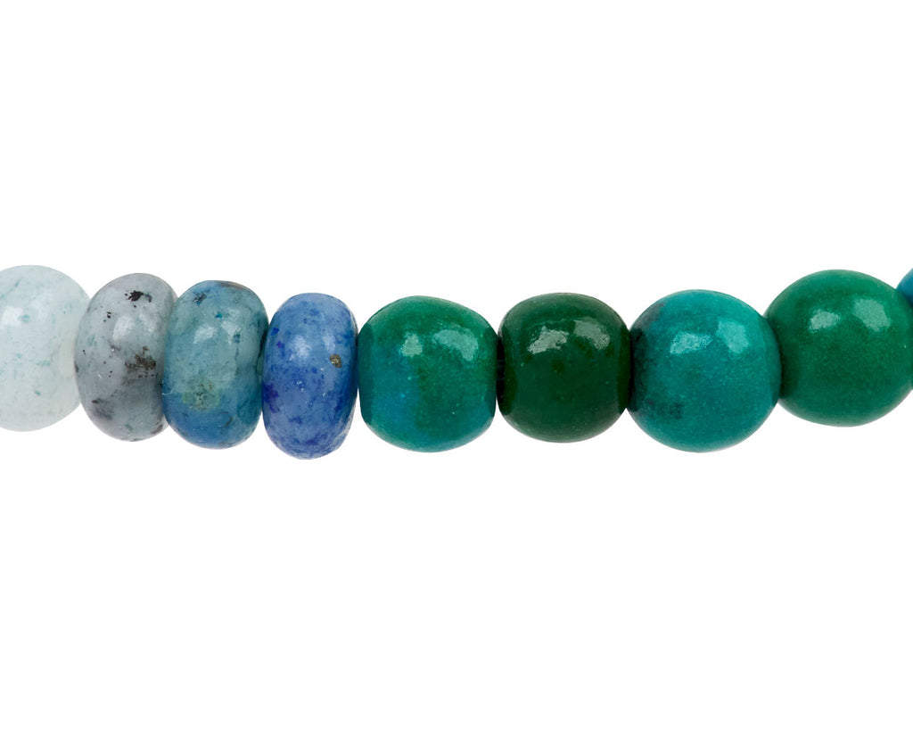 Luis Morais Twisted Tube and Multi Gem Beaded Bracelet - Closeup of Beads