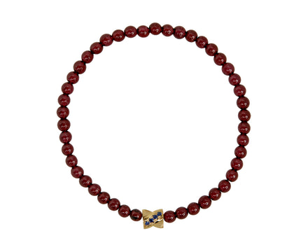 Luis Morais Garnet Double Sided Drill Bit Beaded Bracelet