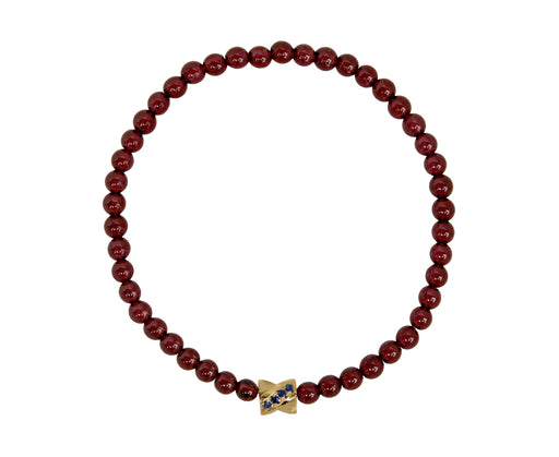 Luis Morais Garnet Double Sided Drill Bit Beaded Bracelet
