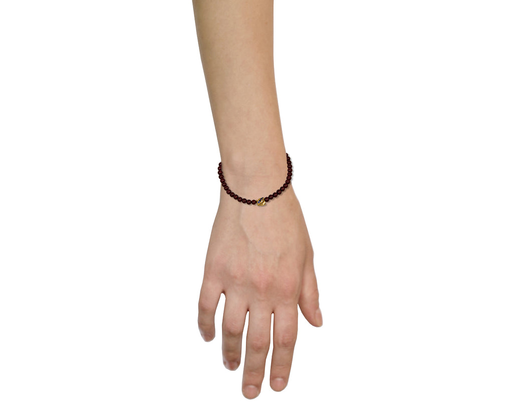 Luis Morais Garnet Double Sided Drill Bit Beaded Bracelet - profile