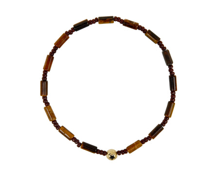 Luis Morais Star Bead and Tiger's Eye Beaded Bracelet