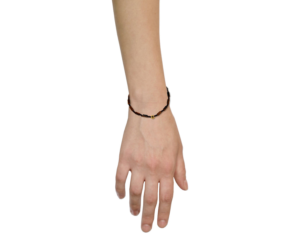 Luis Morais Star Bead and Tiger's Eye Beaded Bracelet - profile