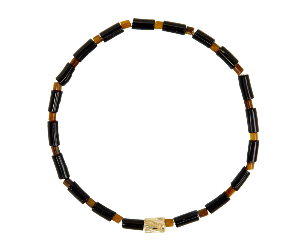 Luis Morais Drill Bead and Black Onyx Beaded Bracelet