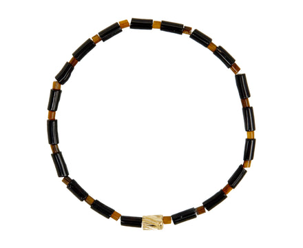 Luis Morais Drill Bead and Black Onyx Beaded Bracelet
