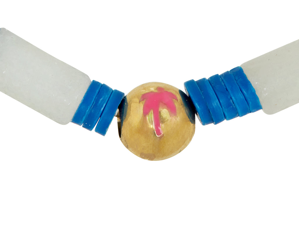 Luis Morais Star Bead and Amazonite Beaded Bracelet - closeup