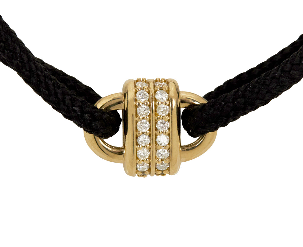 Luis Morais Diamond Padlock Charm Bracelet - closeup