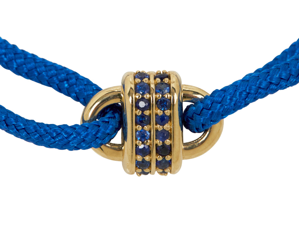 Luis Morais Sapphire Padlock Charm Bracelet - closeup