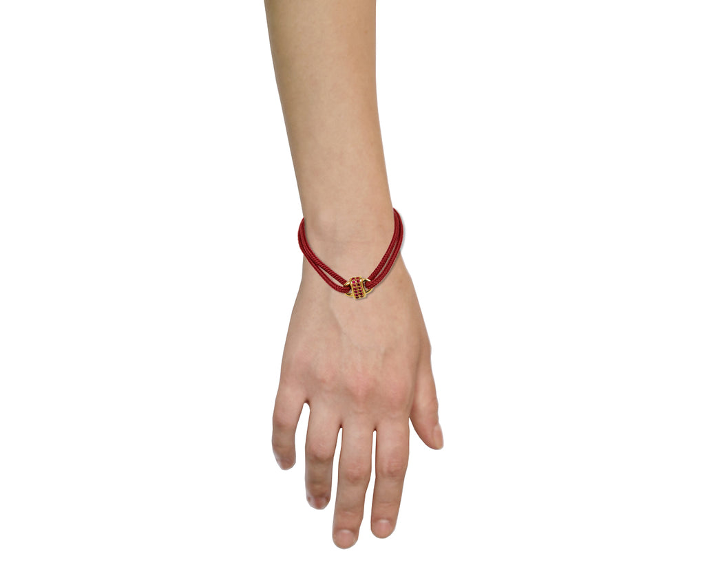 Luis Morais Ruby Padlock Charm Bracelet - profile