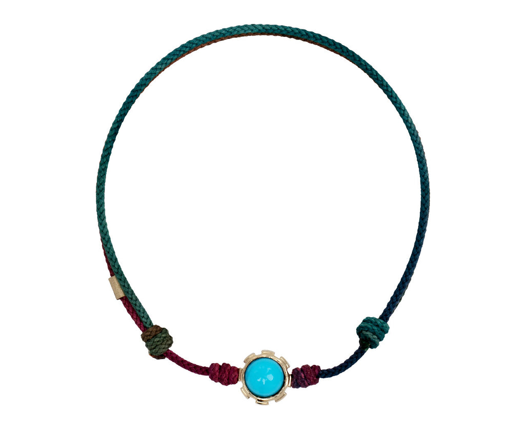 Luis Morais Turquoise and Tiger's Eye Bead on Cord Bracelet