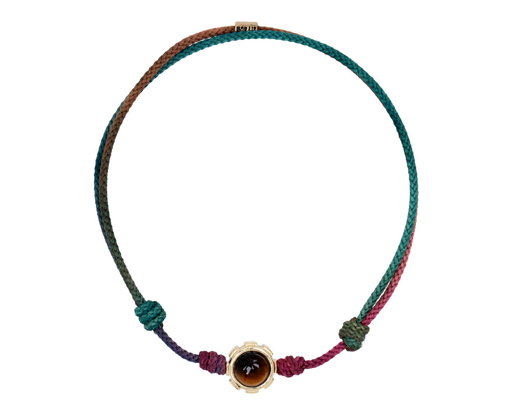Luis Morais Turquoise and Tiger's Eye Bead on Cord Bracelet - Full View #2
