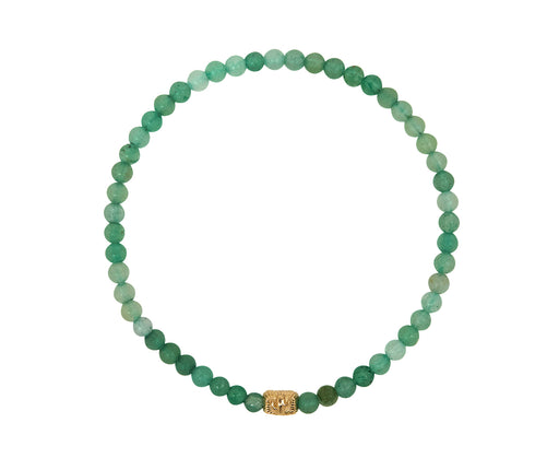 Luis Morais Adventurine and Gold Cactus Beaded Charm Bracelet