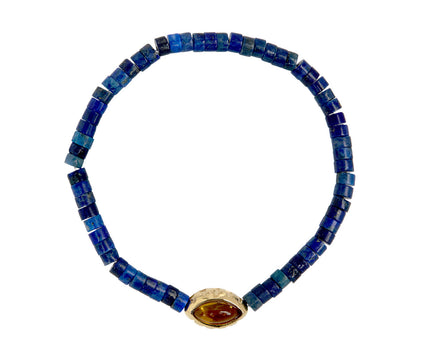 Luis Morais Citrine and Lapis Beaded Bracelet