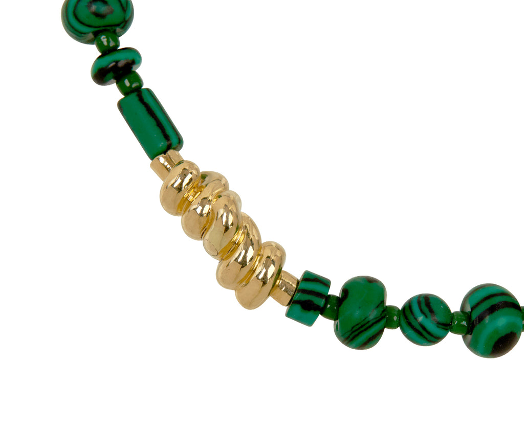 Luis Morais Malachite Beaded Bracelet - Closeup