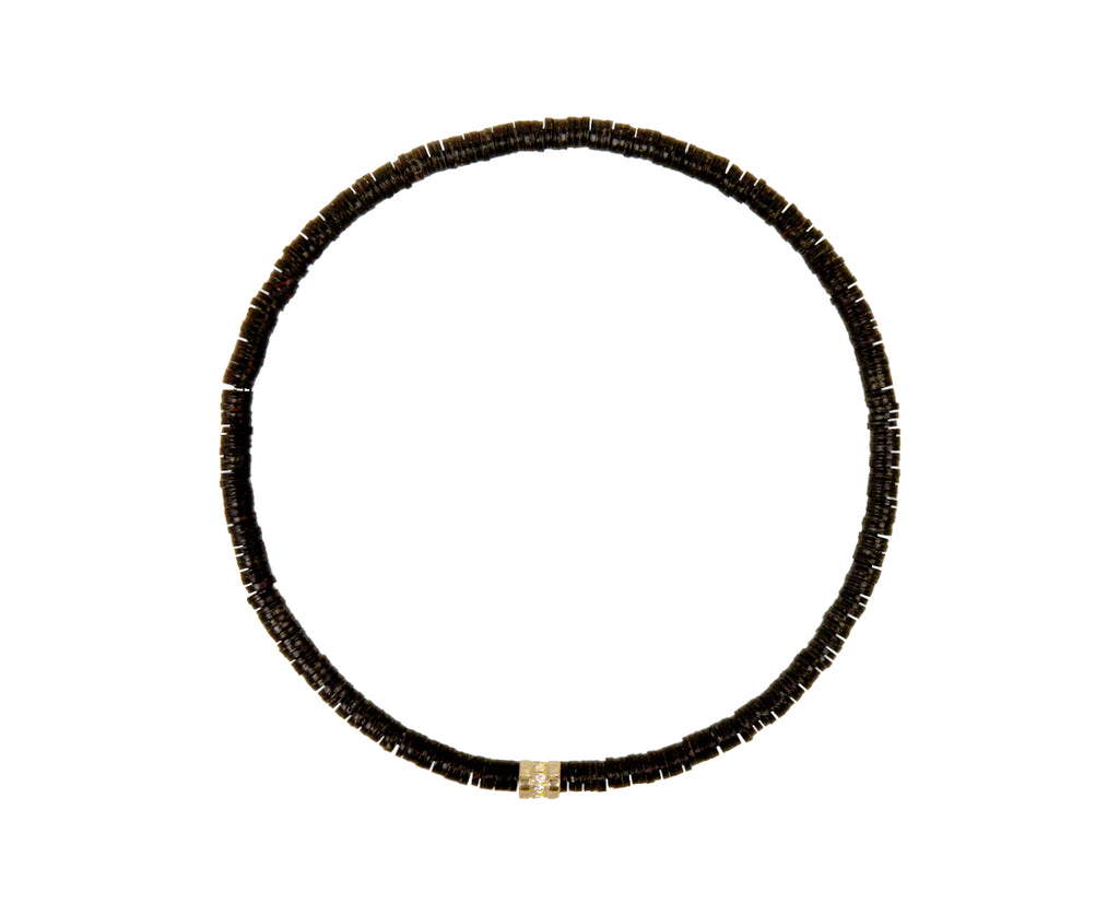 Luis Morais Black Vinyl Beaded Bracelet