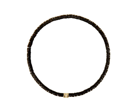 Luis Morais Black Vinyl Beaded Bracelet