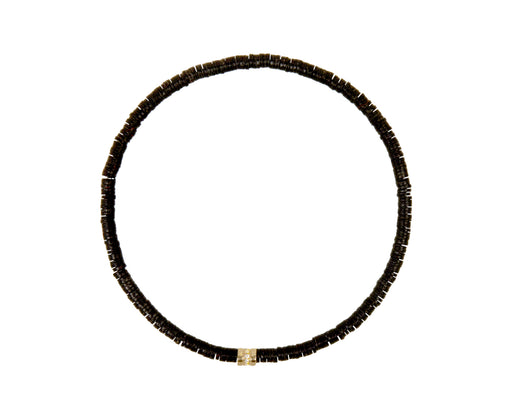 Luis Morais Black Vinyl Beaded Bracelet
