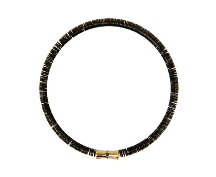 Luis Morais Black Vinyl Beaded Bracelet