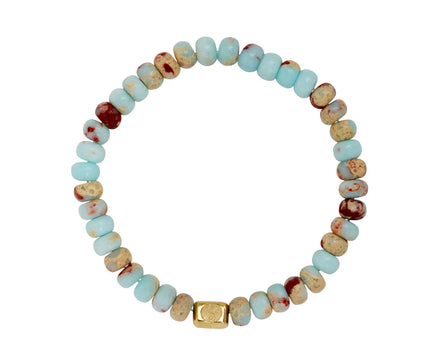 Luis Morais Snakeskin Jasper Bead Bracelet