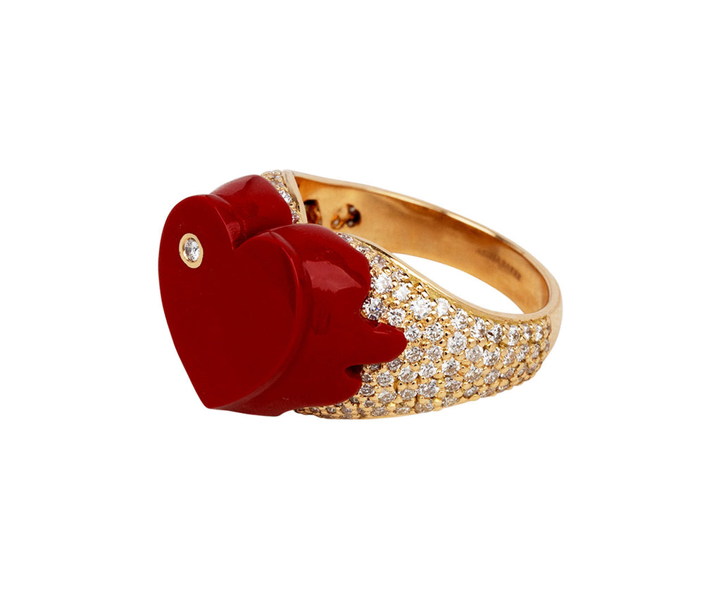 Red Sweet Love Diamond Ring