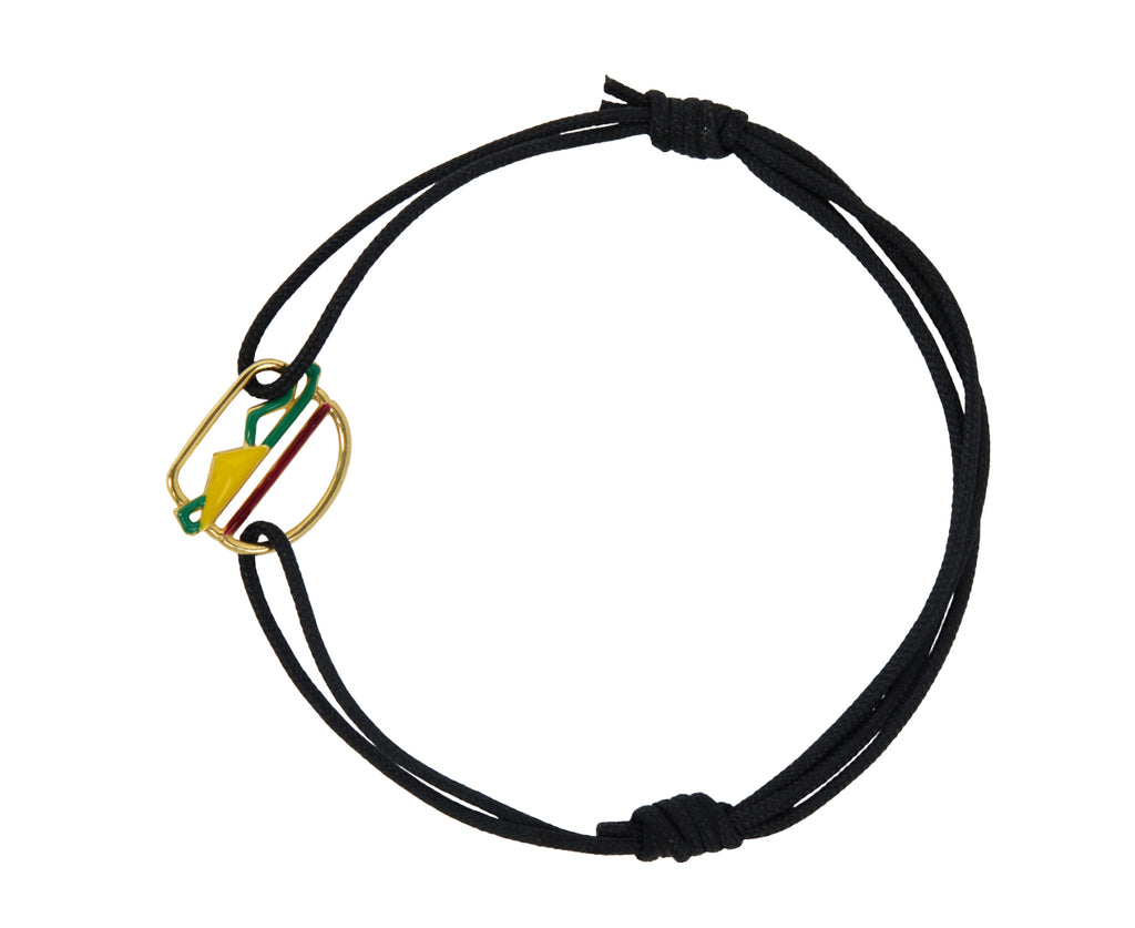 ALIITAブレスレット HAMBURGER ENAMEL CORD BRACELET Aliita Hamburger Charm Bracelet
