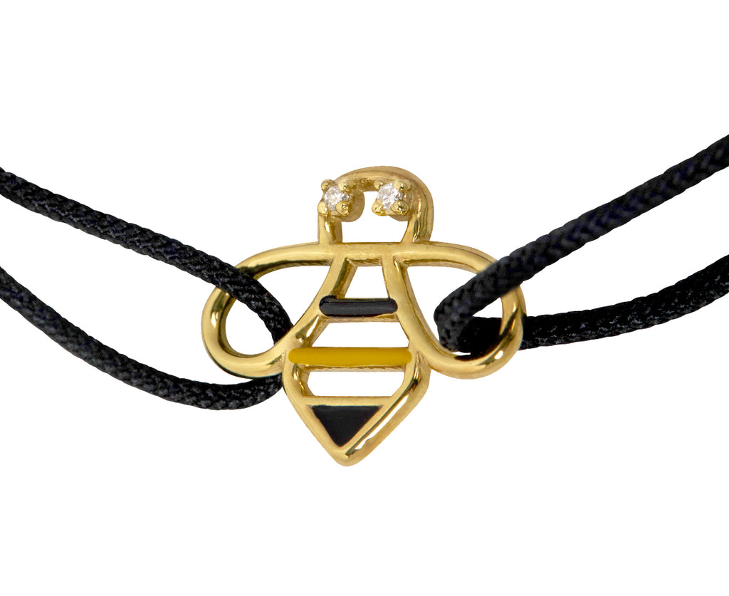 Aliita Brilliant Bee Charm Bracelet - Closeup