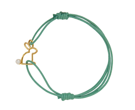 Aliita Gold Conejito Perla Cord Bracelet