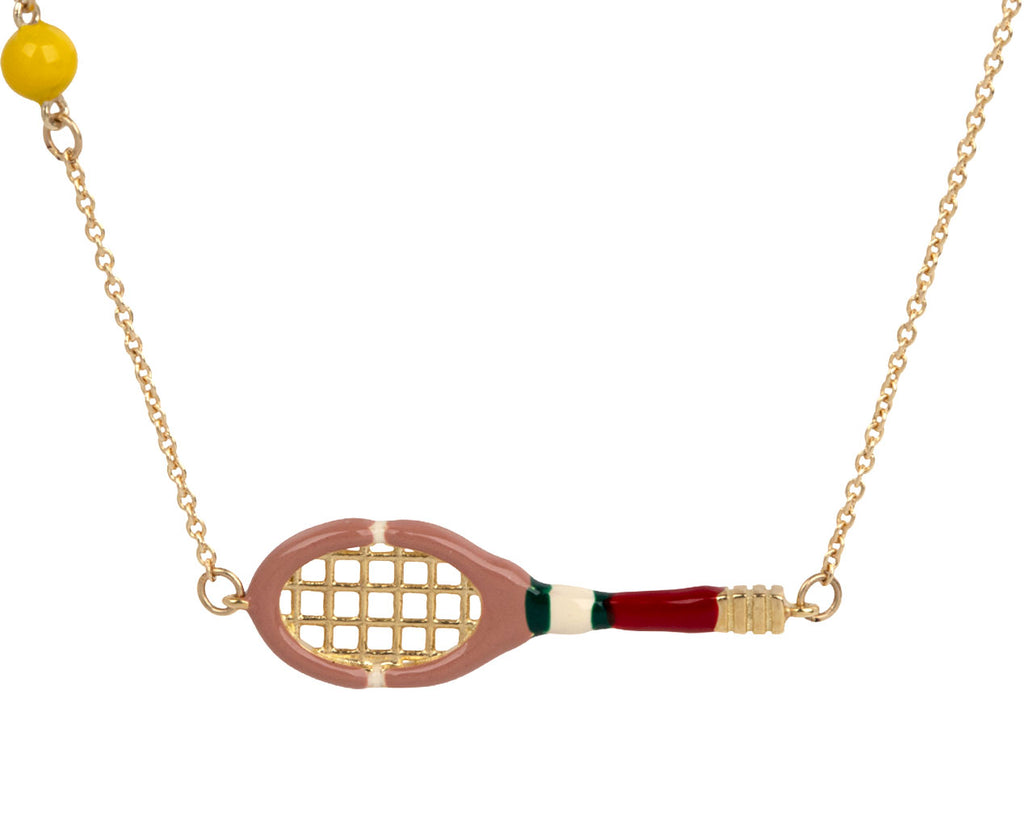 Tennis Pelota Pink Necklace