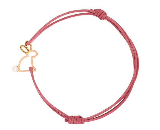 Pink Conejito Perla Cord Bracelet