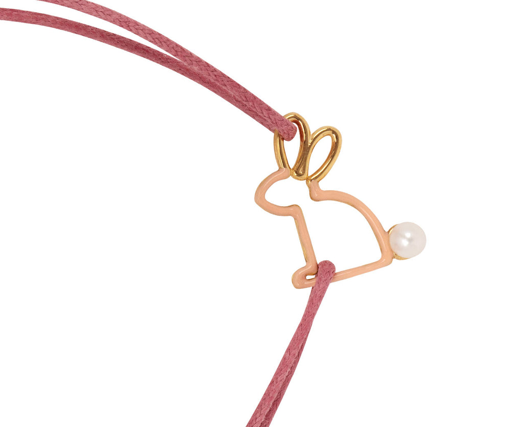 Pink Conejito Perla Cord Bracelet